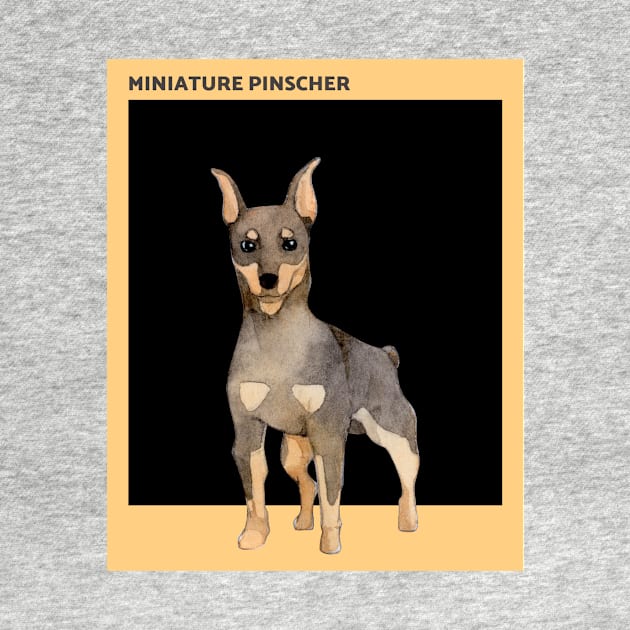 The Miniature Pinscher Dog Breed Artwork by New East 